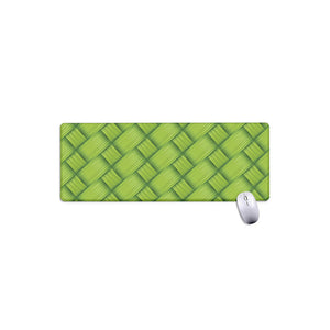 Green Bamboo Print Extended Mouse Pad