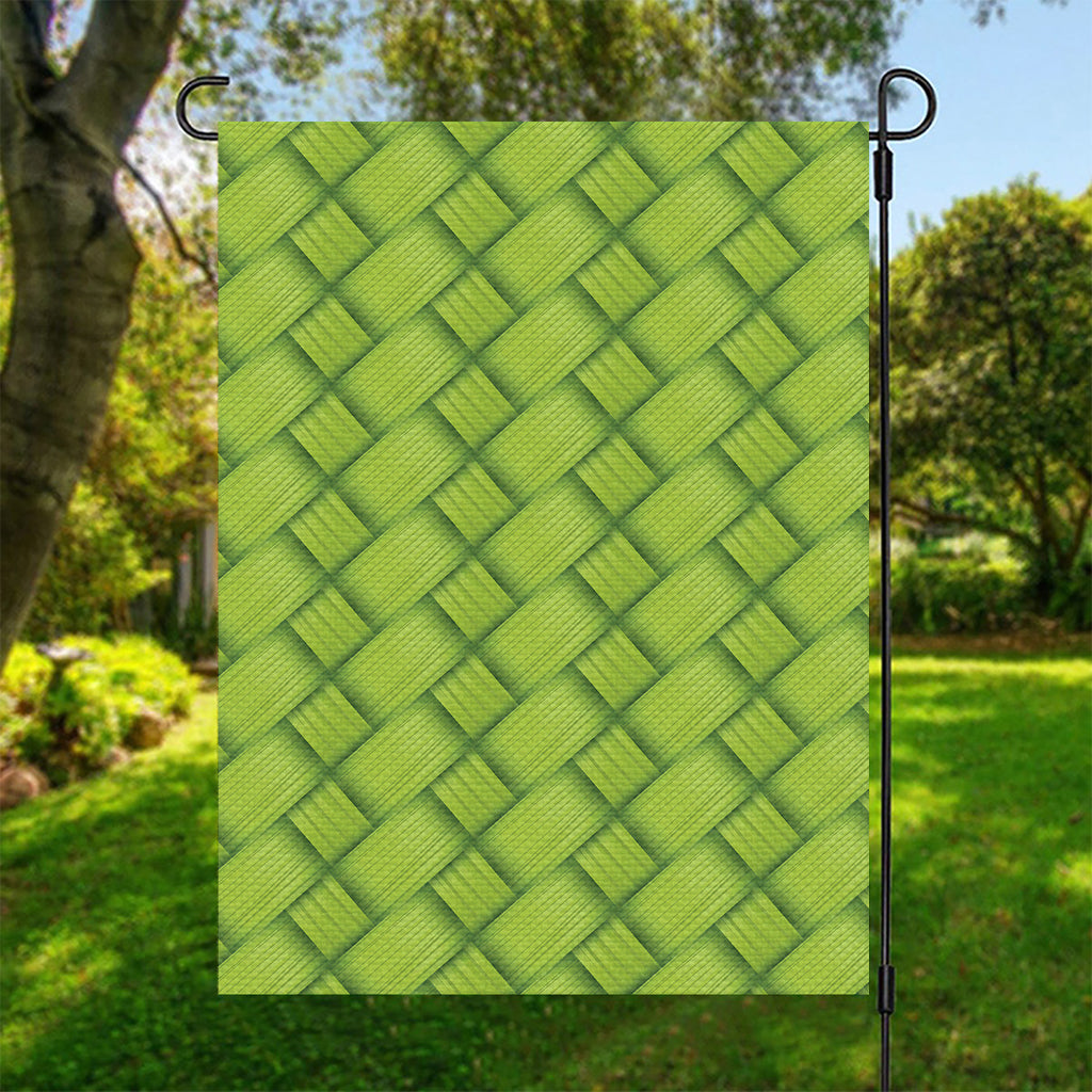 Green Bamboo Print Garden Flag