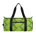 Green Bamboo Print Gym Bag