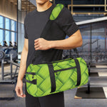 Green Bamboo Print Gym Bag