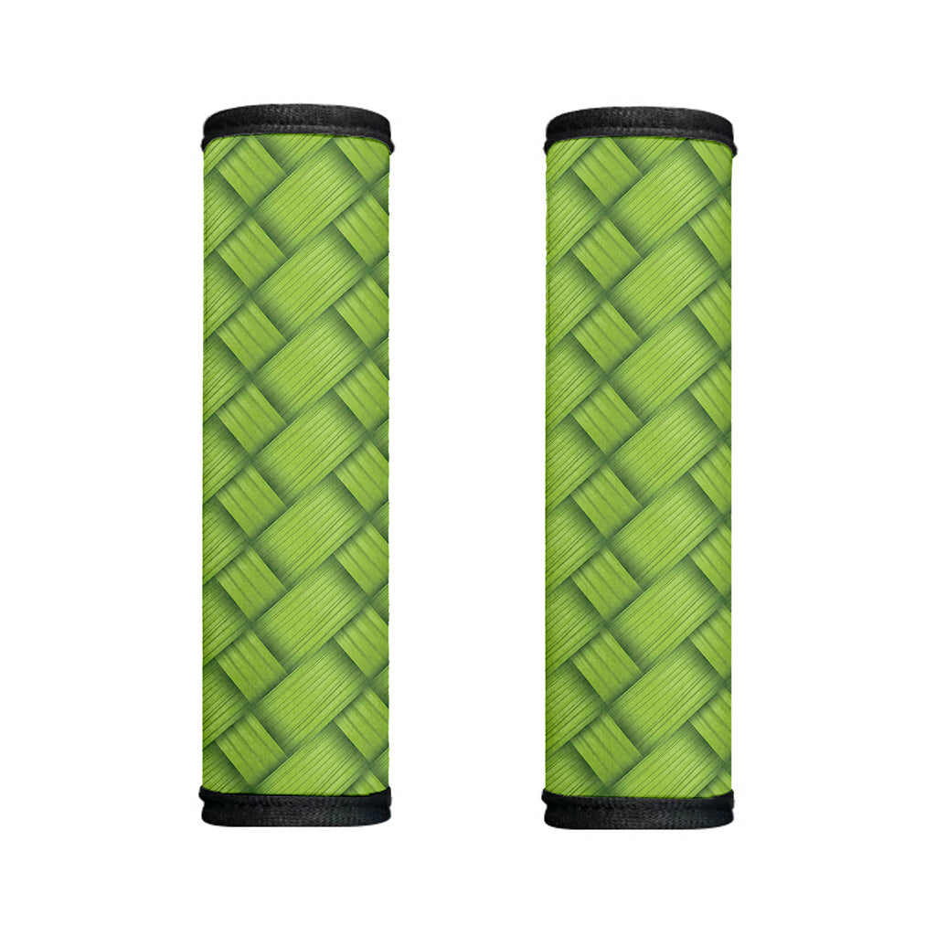 Green Bamboo Print Handle Covers