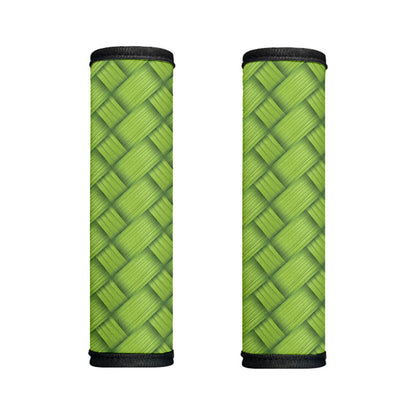 Green Bamboo Print Handle Covers