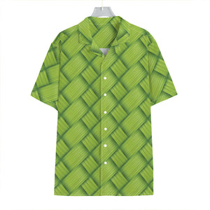 Green Bamboo Print Hawaiian Shirt