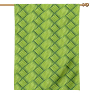 Green Bamboo Print House Flag