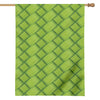 Green Bamboo Print House Flag