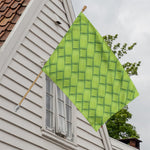 Green Bamboo Print House Flag