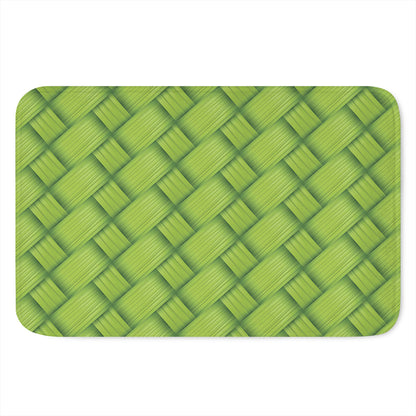 Green Bamboo Print Indoor Door Mat