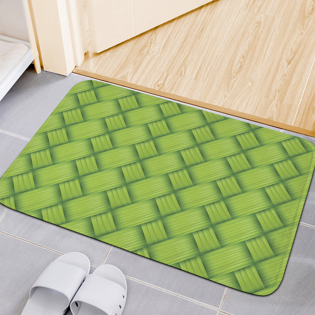 Green Bamboo Print Indoor Door Mat