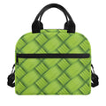 Green Bamboo Print Insulated Lunch Bag