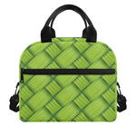 Green Bamboo Print Insulated Lunch Bag