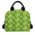 Green Bamboo Print Insulated Lunch Bag