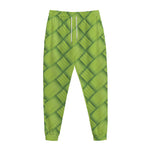 Green Bamboo Print Jogger Pants