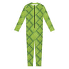 Green Bamboo Print Jumpsuit