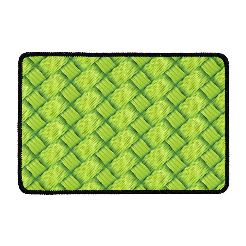 Green Bamboo Print Kitchen Mat