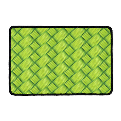 Green Bamboo Print Kitchen Mat