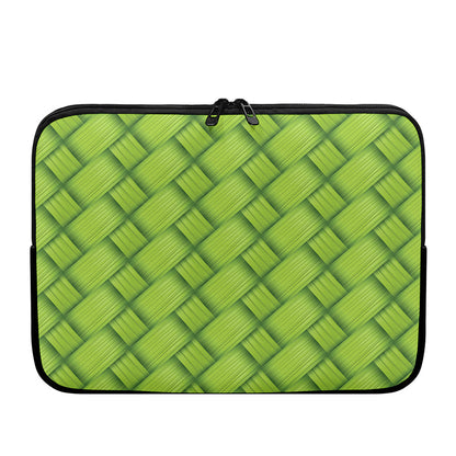 Green Bamboo Print Laptop Sleeve
