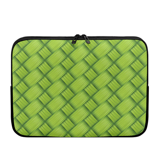 Green Bamboo Print Laptop Sleeve