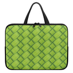 Green Bamboo Print Laptop Sleeve With Handle