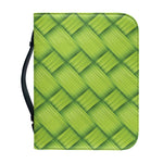 Green Bamboo Print Leather Bible Cover