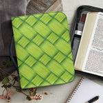 Green Bamboo Print Leather Bible Cover