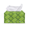 Green Bamboo Print Leather Tissue Box Cover