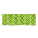 Green Bamboo Print Long Kitchen Mat