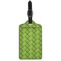 Green Bamboo Print Luggage Tag