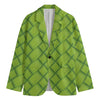 Green Bamboo Print Men's Blazer