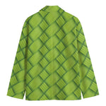 Green Bamboo Print Men's Blazer