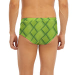 Green Bamboo Print Men's Briefs