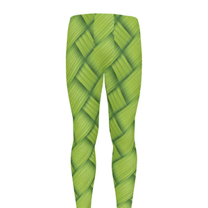 Green Bamboo Print Men's leggings