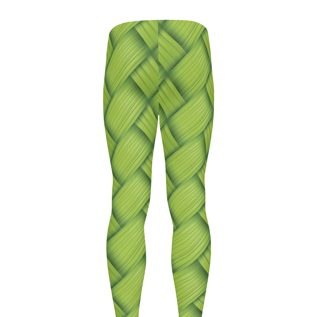 Green Bamboo Print Men's leggings