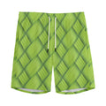 Green Bamboo Print Men's Athletic Shorts