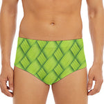 Green Bamboo Print Men's Triangle Swim Briefs