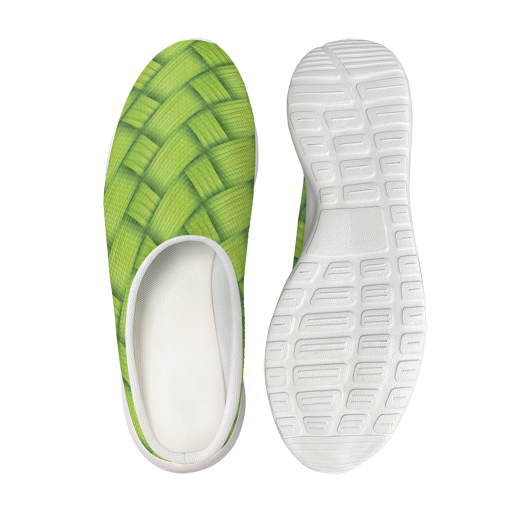 Green Bamboo Print Mesh Casual Shoes