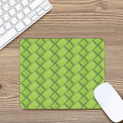 Green Bamboo Print Mouse Pad