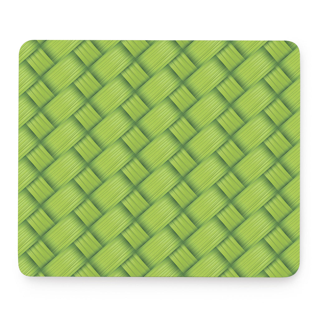 Green Bamboo Print Mouse Pad