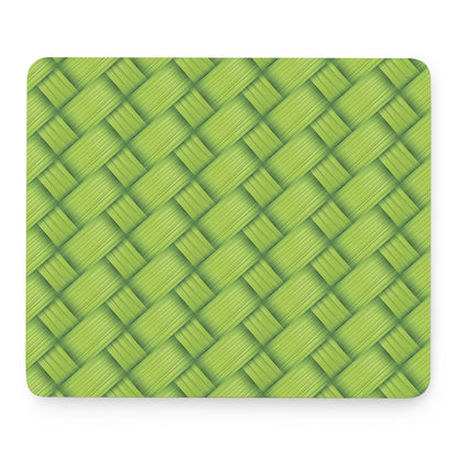 Green Bamboo Print Mouse Pad