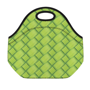 Green Bamboo Print Neoprene Lunch Bag