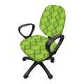 Green Bamboo Print Office Chair Cover