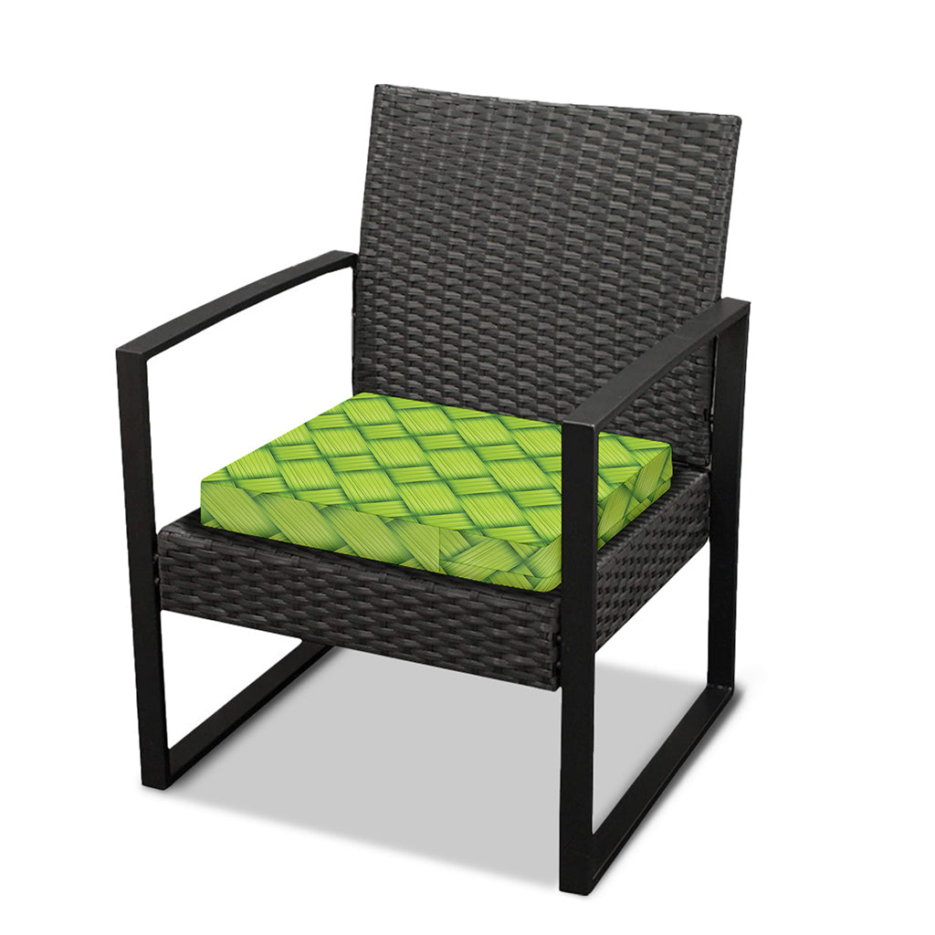 Green Bamboo Print Outdoor Seat Cushion Cover