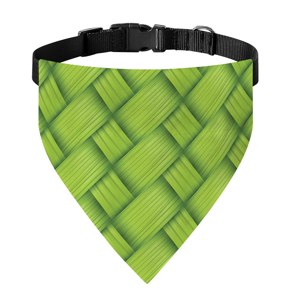 Green Bamboo Print Over The Collar Dog Bandana