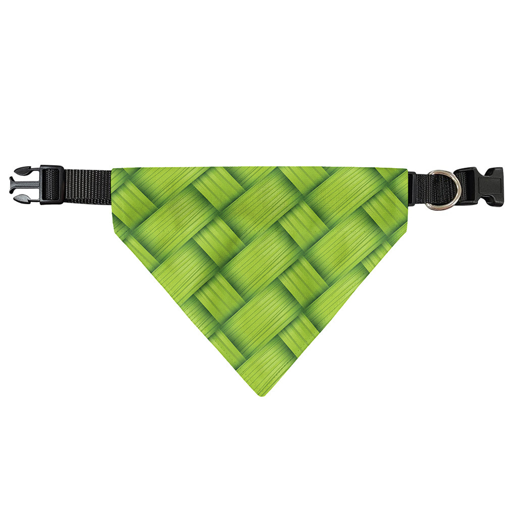 Green Bamboo Print Over The Collar Dog Bandana