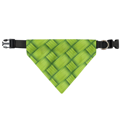 Green Bamboo Print Over The Collar Dog Bandana