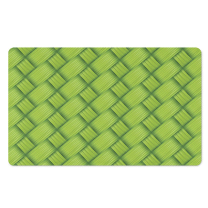 Green Bamboo Print Polyester Doormat