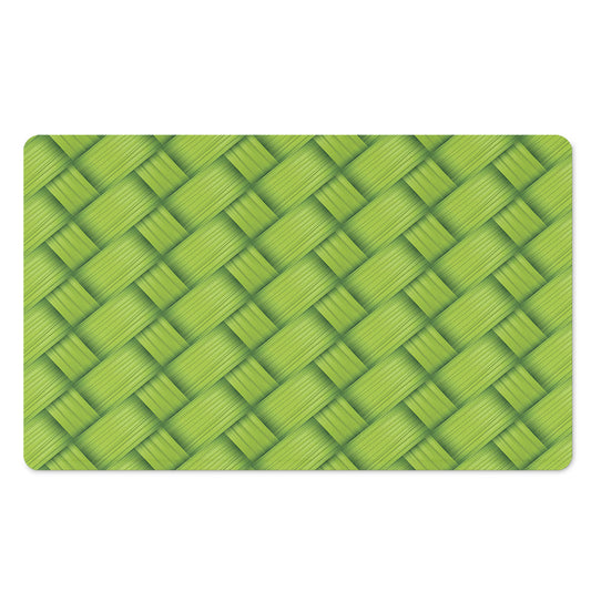 Green Bamboo Print Polyester Doormat