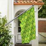 Green Bamboo Print Polyester Flag