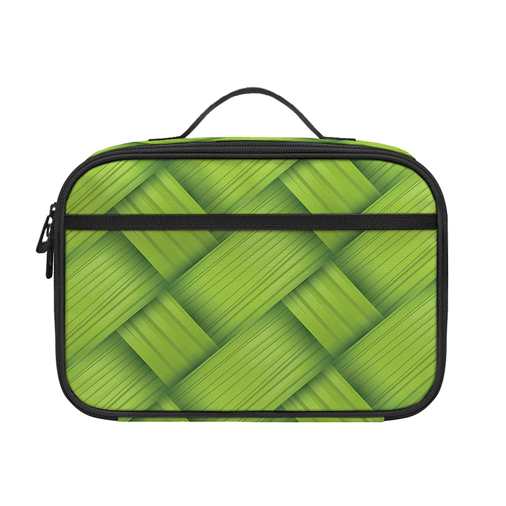 Green Bamboo Print Portable Lunch Bag