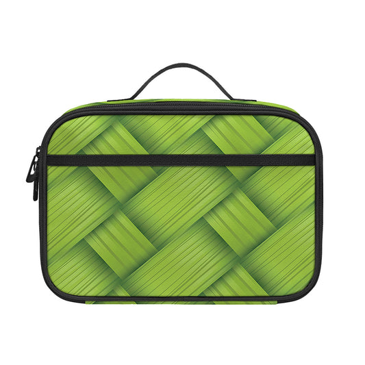 Green Bamboo Print Portable Lunch Bag