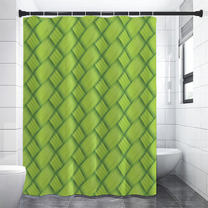 Green Bamboo Print Premium Shower Curtain